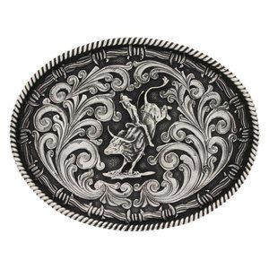 NIB Montana Silversmiths Bullrider  Belt Buckle